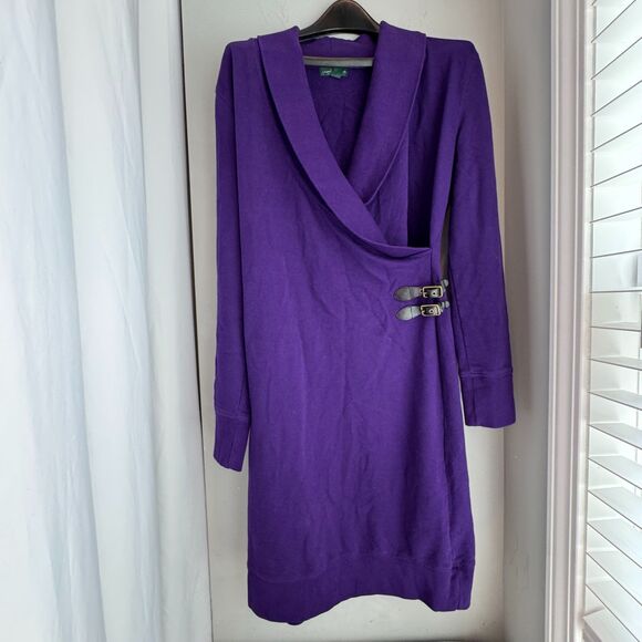 Lauren Ralph Lauren Dresses & Skirts - Lauren Ralph Lauren Sweater Dress – Purple, Cotton, Size L